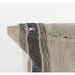 Mercana Hattie Beige and Black Fabric Striped Decorative Pillow Cover