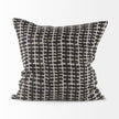 Mercana Miriam Beige and Black Fabric Patterned Decorative Pillow Cover