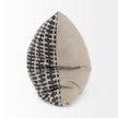 Mercana Miriam Beige and Black Fabric Patterned Decorative Pillow Cover
