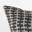 Mercana Miriam Beige and Black Fabric Patterned Decorative Pillow Cover