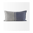 Mercana Aubrielle Gray and Blue Fabric Color Blocked Decorative Pillow Cover Clearance