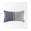 Mercana Aubrielle Gray and Blue Fabric Color Blocked Decorative Pillow Cover Clearance