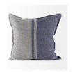 Mercana Aubrielle Gray and Blue Fabric Color Blocked Decorative Pillow Cover Clearance