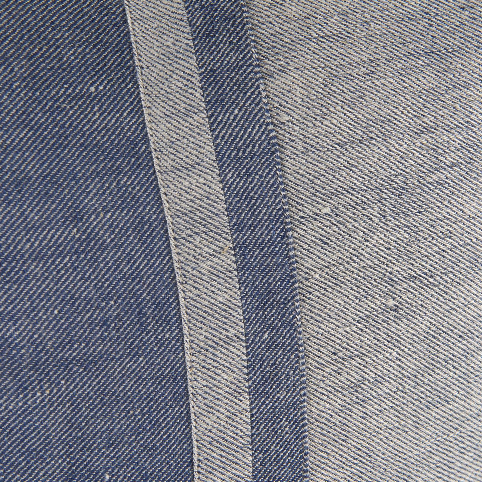 Mercana Aubrielle Gray and Blue Fabric Color Blocked Decorative Pillow Cover Clearance