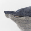 Mercana Aubrielle Gray and Blue Fabric Color Blocked Decorative Pillow Cover Clearance