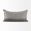 Mercana Zadie Light Gray and Dark Gray Fabric Color Blocked Decorative Pillow Cover Clearance