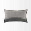 Mercana Zadie Light Gray and Dark Gray Fabric Color Blocked Decorative Pillow Cover Clearance