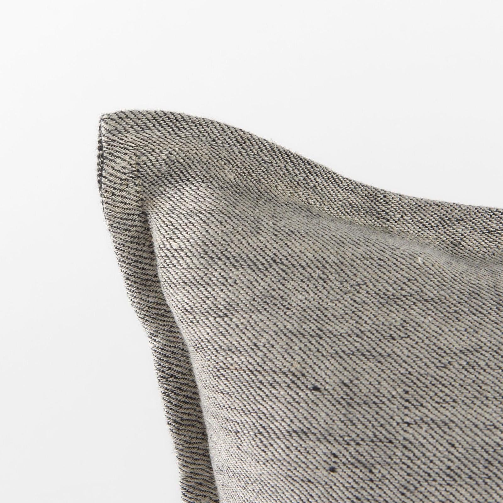 Mercana Zadie Light Gray and Dark Gray Fabric Color Blocked Decorative Pillow Cover Clearance