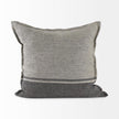 Mercana Zadie Light Gray and Dark Gray Fabric Color Blocked Decorative Pillow Cover Clearance