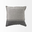 Mercana Zadie Light Gray and Dark Gray Fabric Color Blocked Decorative Pillow Cover Clearance