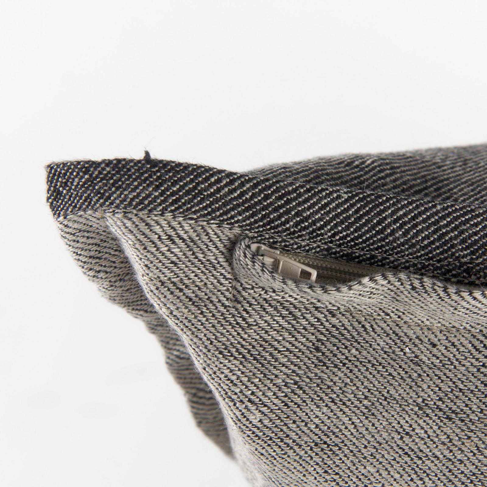 Mercana Zadie Light Gray and Dark Gray Fabric Color Blocked Decorative Pillow Cover Clearance