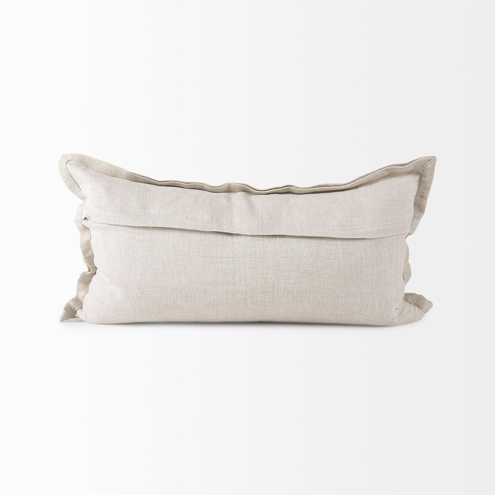 Mercana Mae Beige Fabric Decorative Pillow Cover