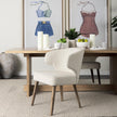 Mercana Niles Wooden Legs Wingback Dining Chair