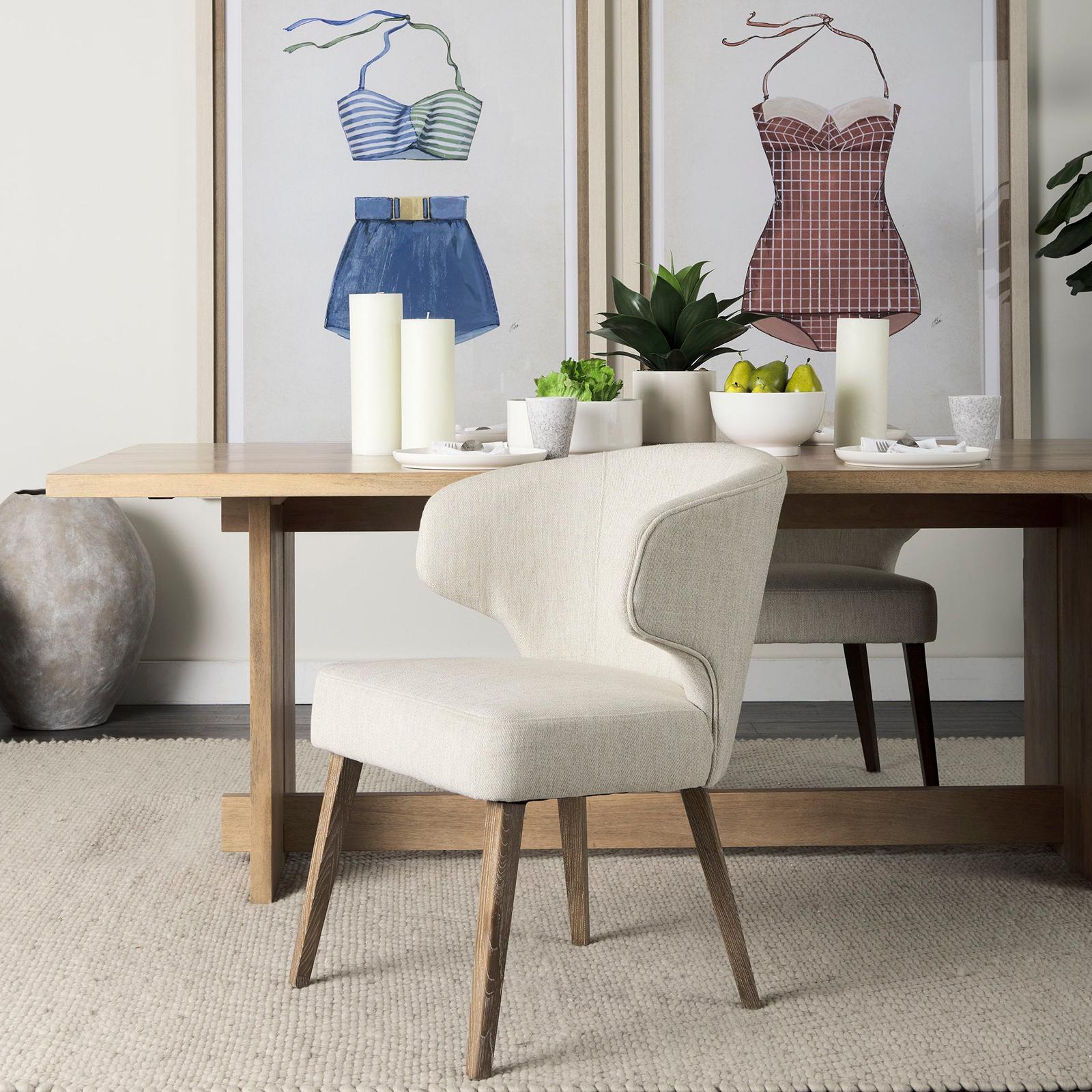 Mercana Niles Wooden Legs Wingback Dining Chair