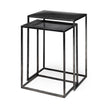 Mercana Kasey Galvanized Metal Nesting Accent Tables- Set of 2