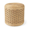 Mercana Michelle Light Brown Woven Seagrass Round Pouf