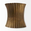 Mercana Letitia Gold Hammered Metal Fan Wall Sconce Clearance