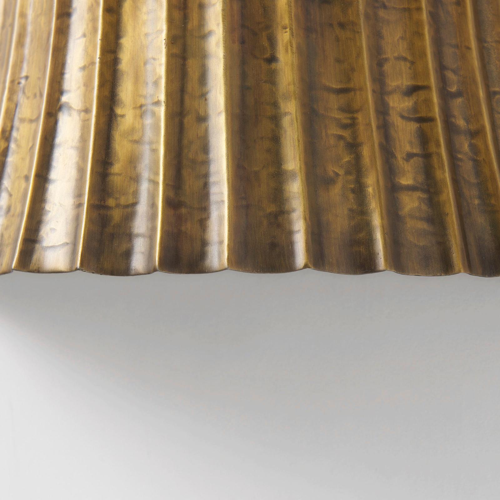 Mercana Letitia Gold Hammered Metal Fan Wall Sconce Clearance