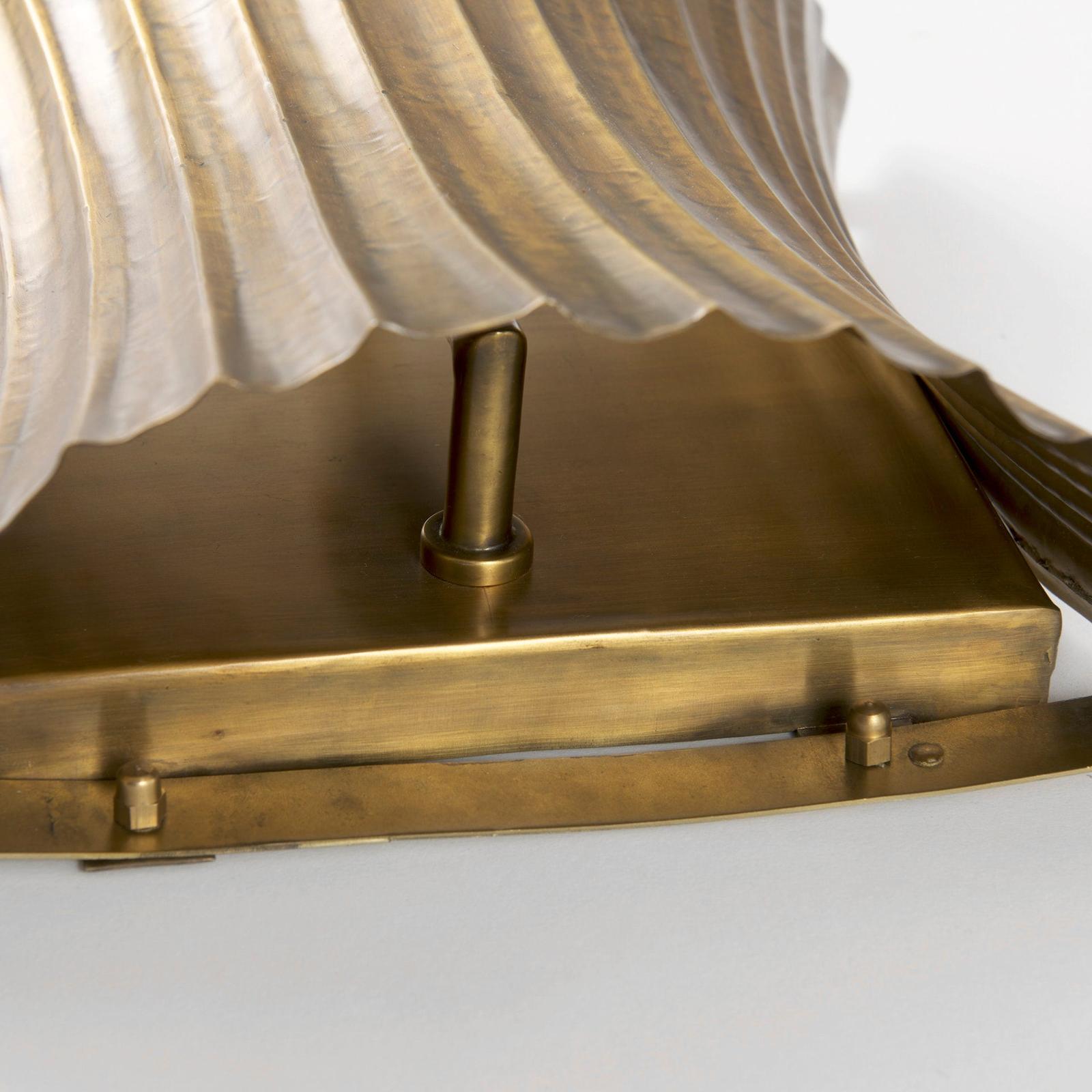 Mercana Letitia Gold Hammered Metal Fan Wall Sconce Clearance