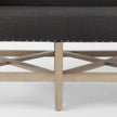 Mercana Bergen Dark Gray Fabric W/ Light Brown Wooden Base Accent Bench Clearance
