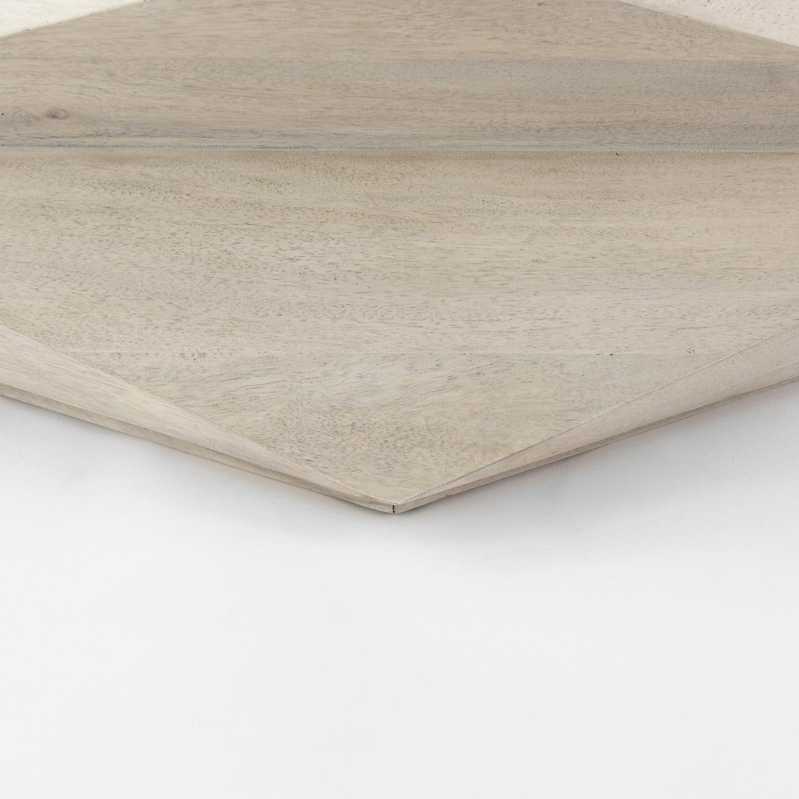 Mercana Arreto Solid Wood Hexagonal Storage Coffee Table