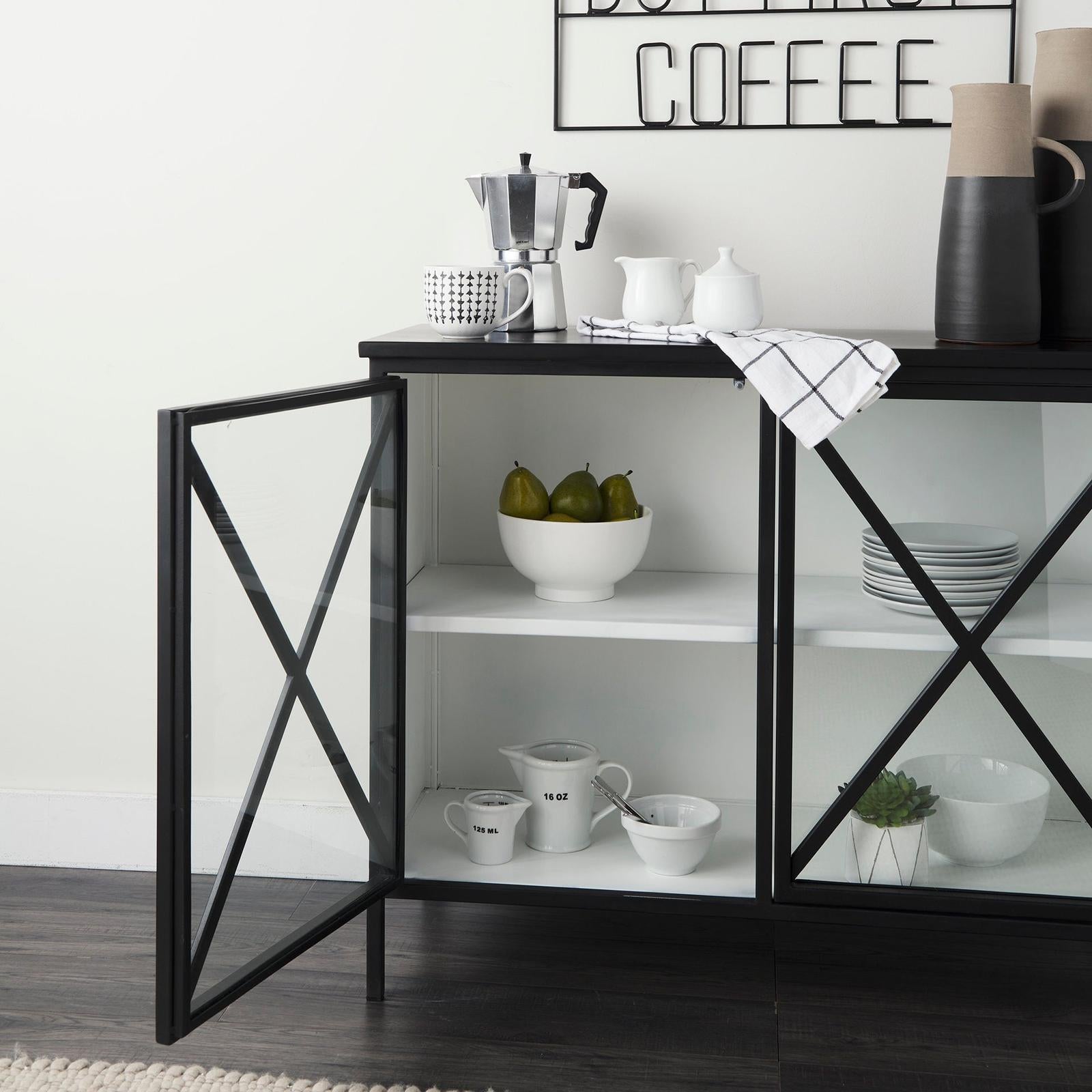Mercana Aurelia Two Door Glass Cabinet Clearance