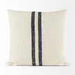 Mercana Sandra Beige With Blue Stripes Decorative Pillow Cover