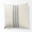Mercana Patrice Cream With Gray Stripes Decorative Pillow Cover Clearance