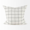 Mercana Suzanne White/Black Square Pattern Decorative Pillow Cover Clearance