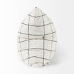 Mercana Suzanne White/Black Square Pattern Decorative Pillow Cover Clearance
