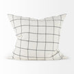 Mercana Suzanne White/Black Square Pattern Decorative Pillow Cover Clearance