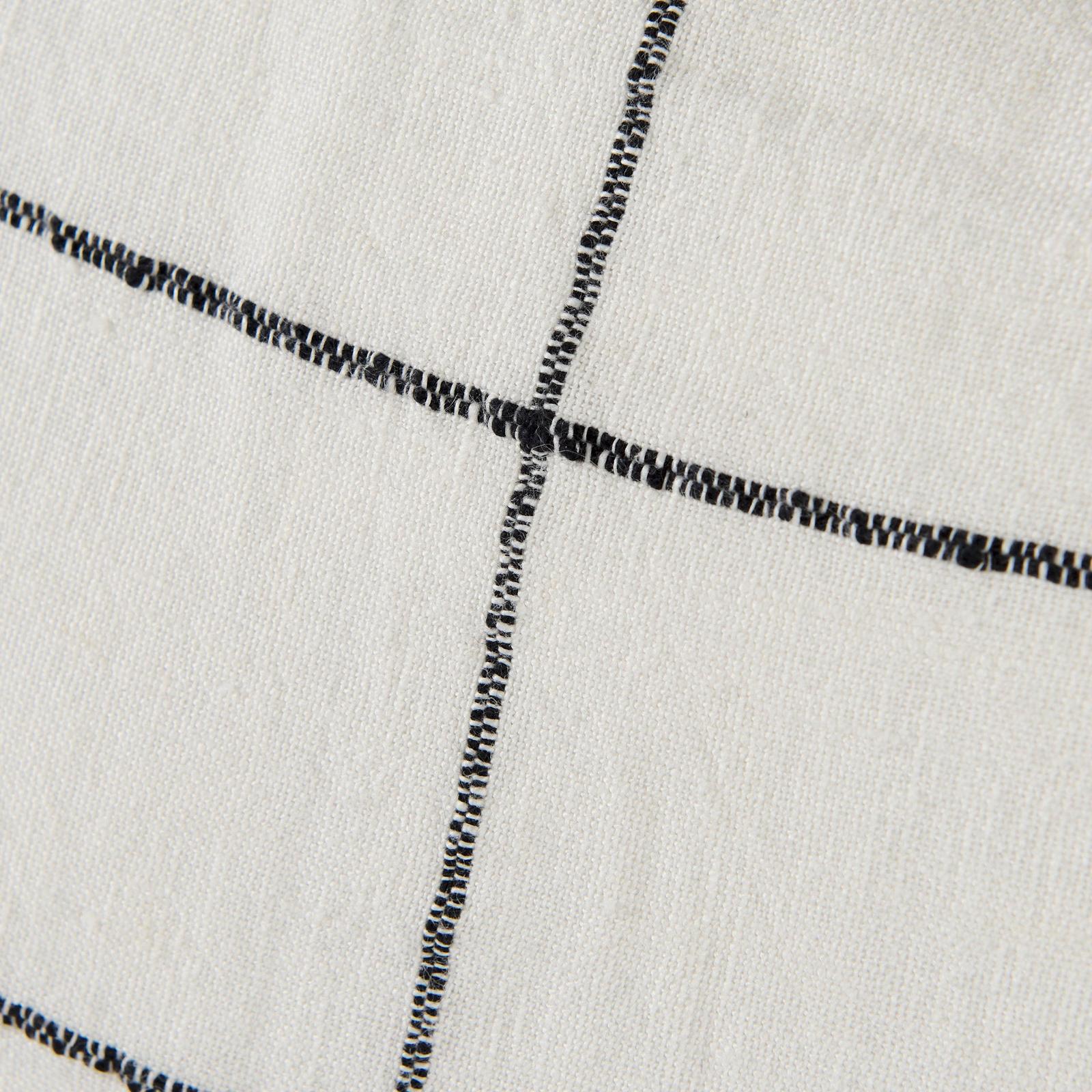 Mercana Suzanne White/Black Square Pattern Decorative Pillow Cover Clearance