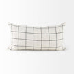 Mercana Suzanne White/Black Square Pattern Decorative Pillow Cover Clearance