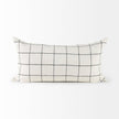 Mercana Suzanne White/Black Square Pattern Decorative Pillow Cover Clearance