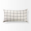 Mercana Suzanne White/Black Square Pattern Decorative Pillow Cover Clearance