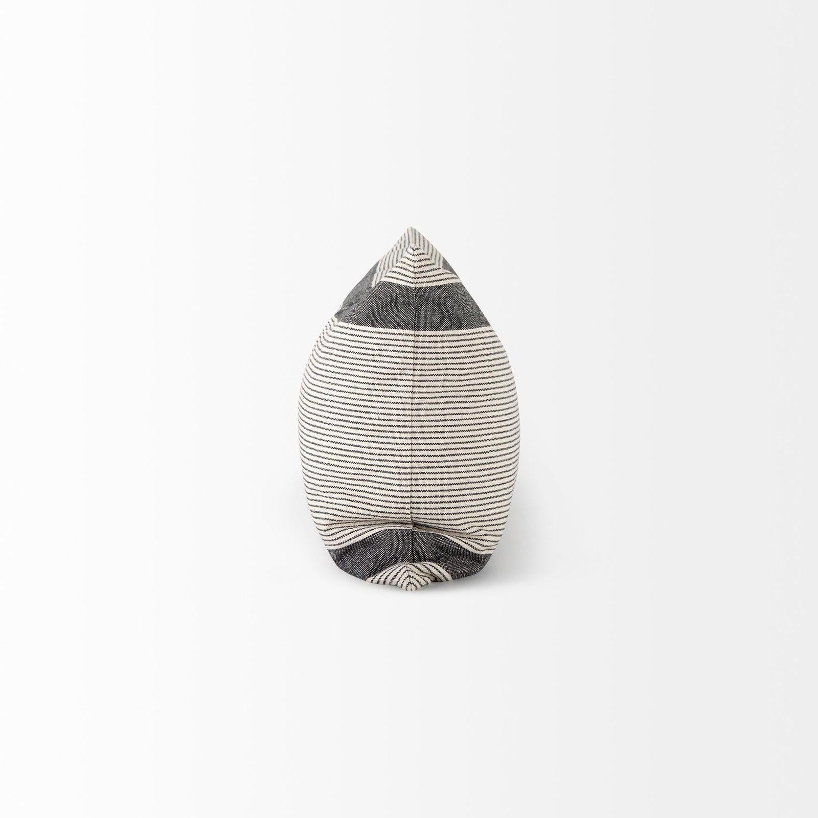 Mercana Nancy Beige With Black Stripe Detail Decorative Pillow Cover