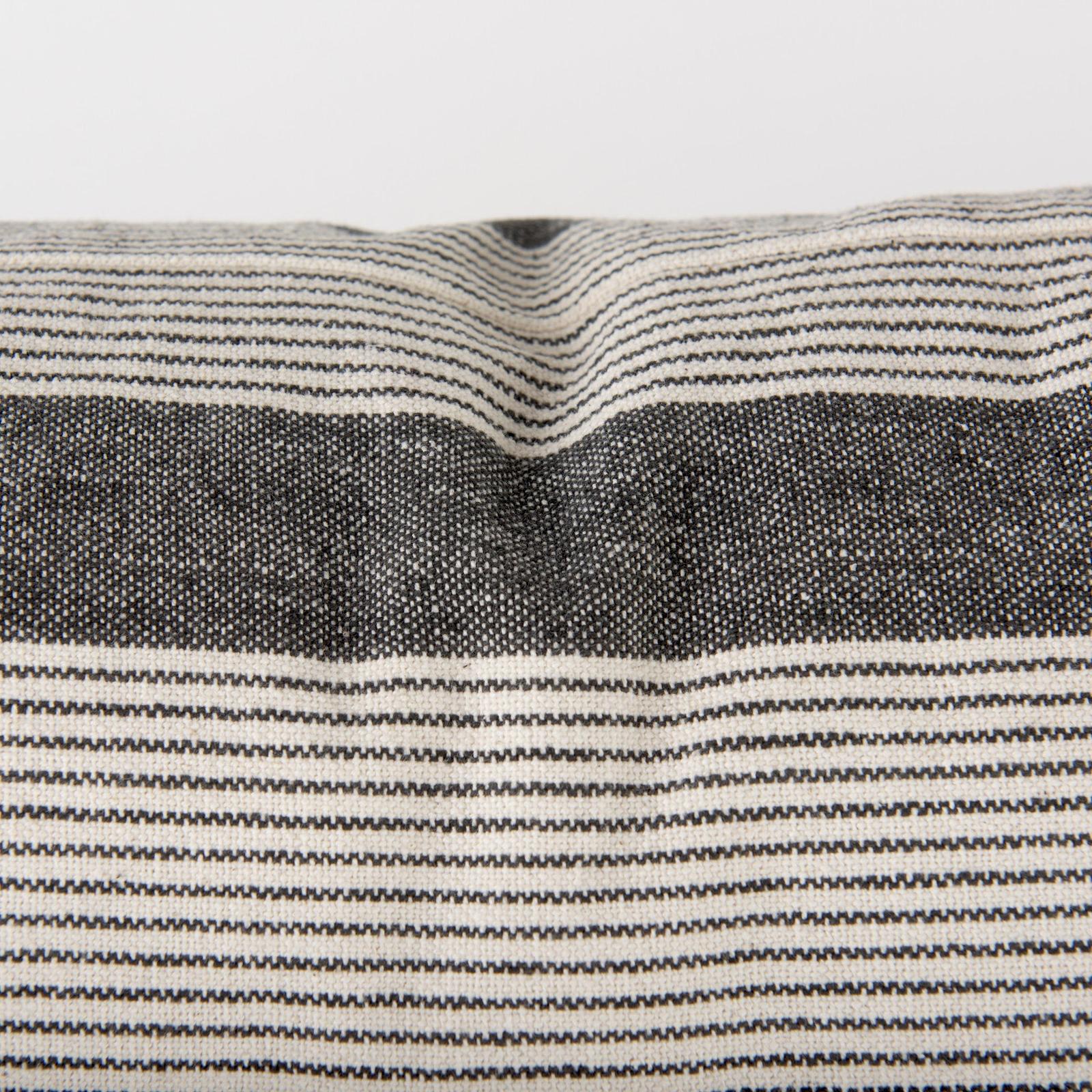 Mercana Nancy Beige With Black Stripe Detail Decorative Pillow Cover