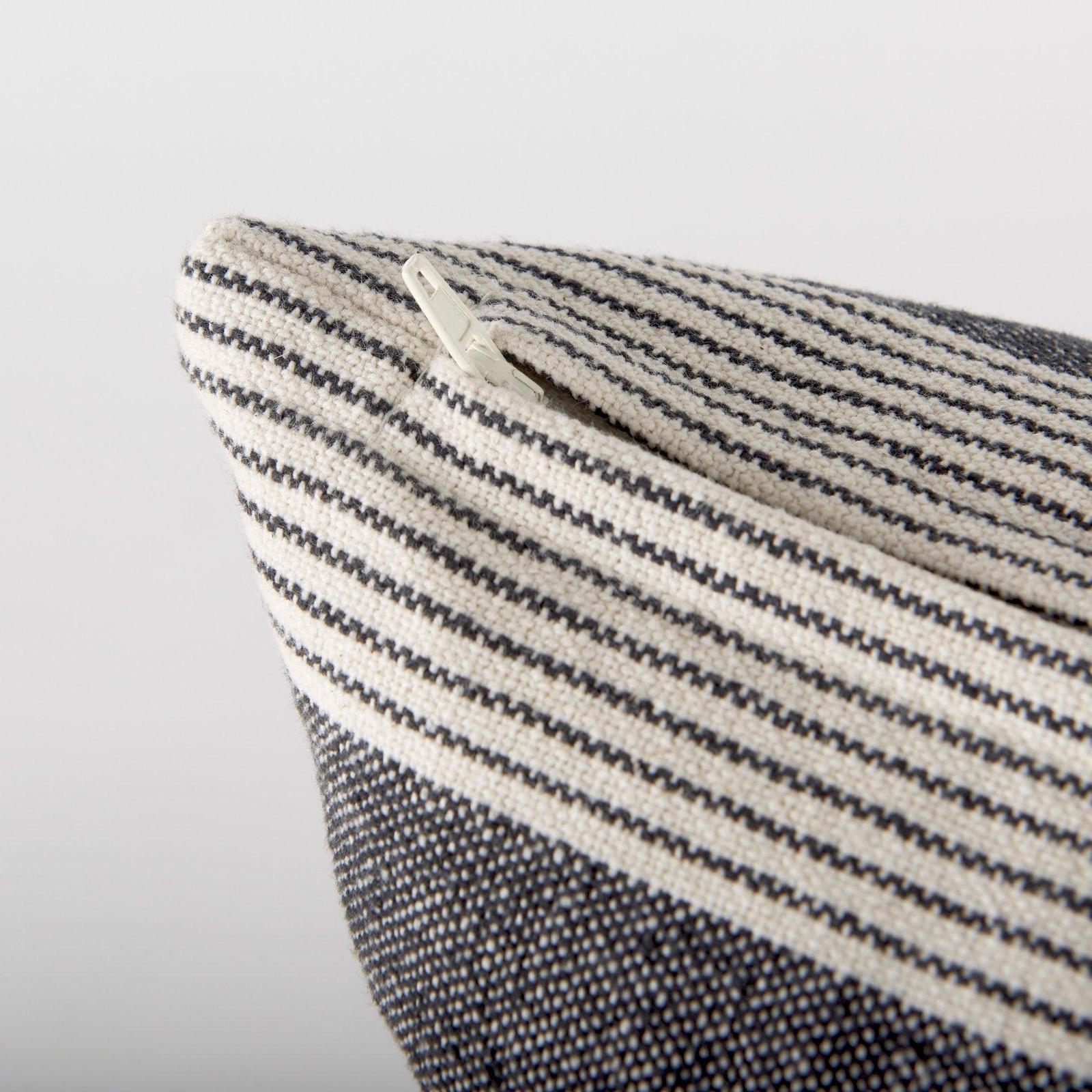 Mercana Nancy Beige With Black Stripe Detail Decorative Pillow Cover