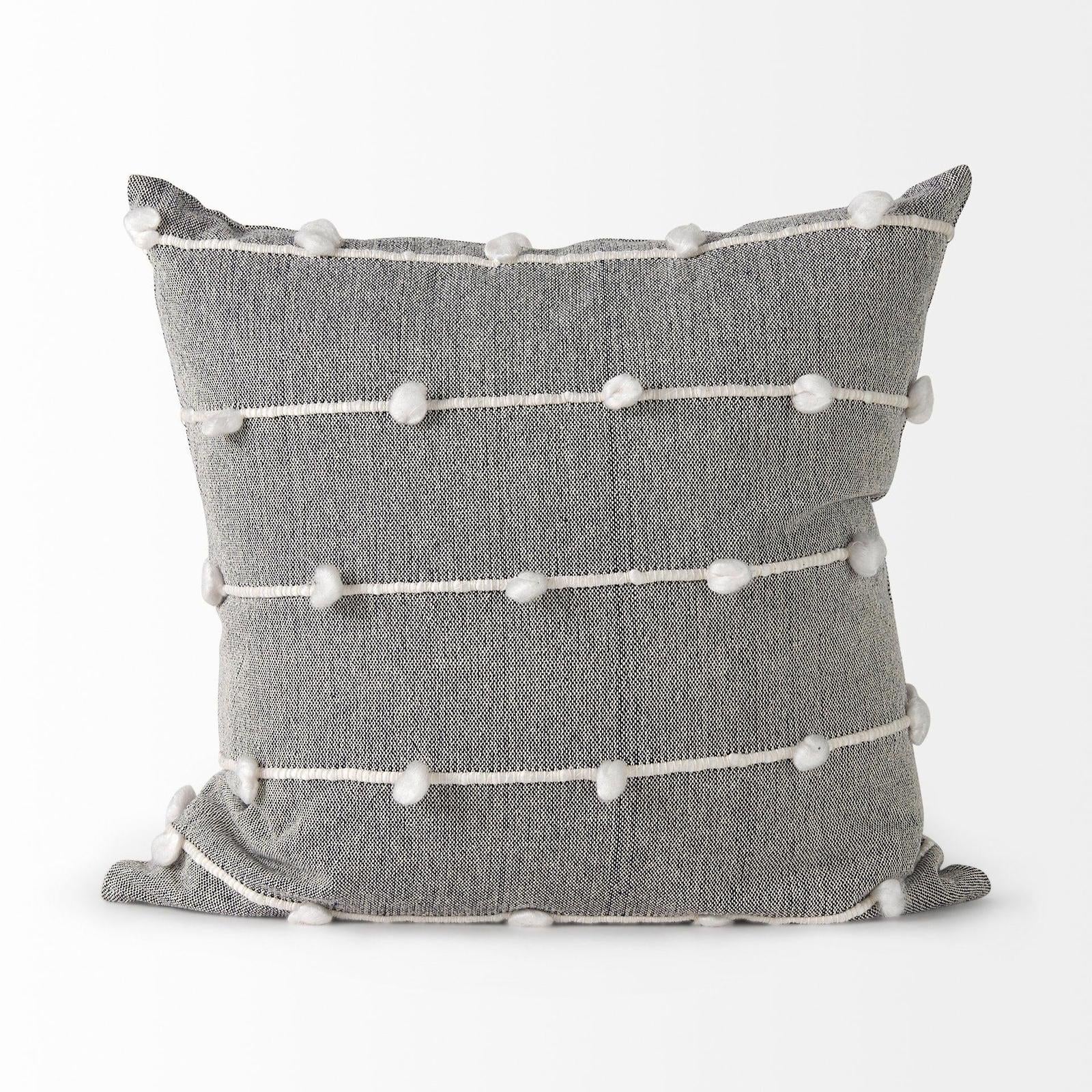 Mercana Linda Navy And Cream With White Detail Decorative Pillow Cover Clearance