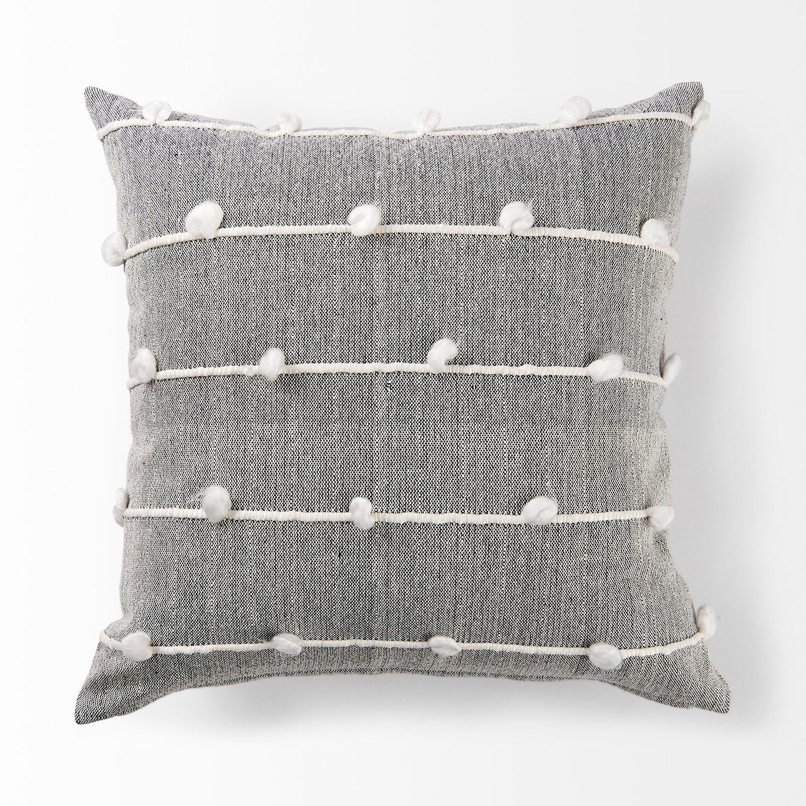 Mercana Linda Navy And Cream With White Detail Decorative Pillow Cover Clearance