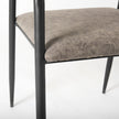 Mercana Langston Brown Faux-Leather Seat Black Iron Frame Dining Chair