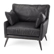 Mercana Cochrane Black Leather Wrapped Chair Clearance