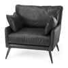 Mercana Cochrane Black Leather Wrapped Chair Clearance