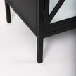 Mercana Aurelia Black and White Metal Four Door Glass Cabinet Buffet Clearance