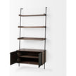 Mercana Grace Two-Toned Brown Wood Three Shelf Shelving Unit