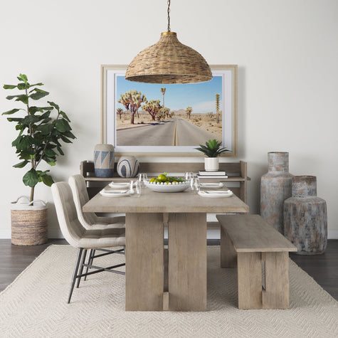 Mercana Aida 84L Wood Dining Table