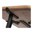 Mercana Helios Rectangular Brown Raised Edge Top Console Table