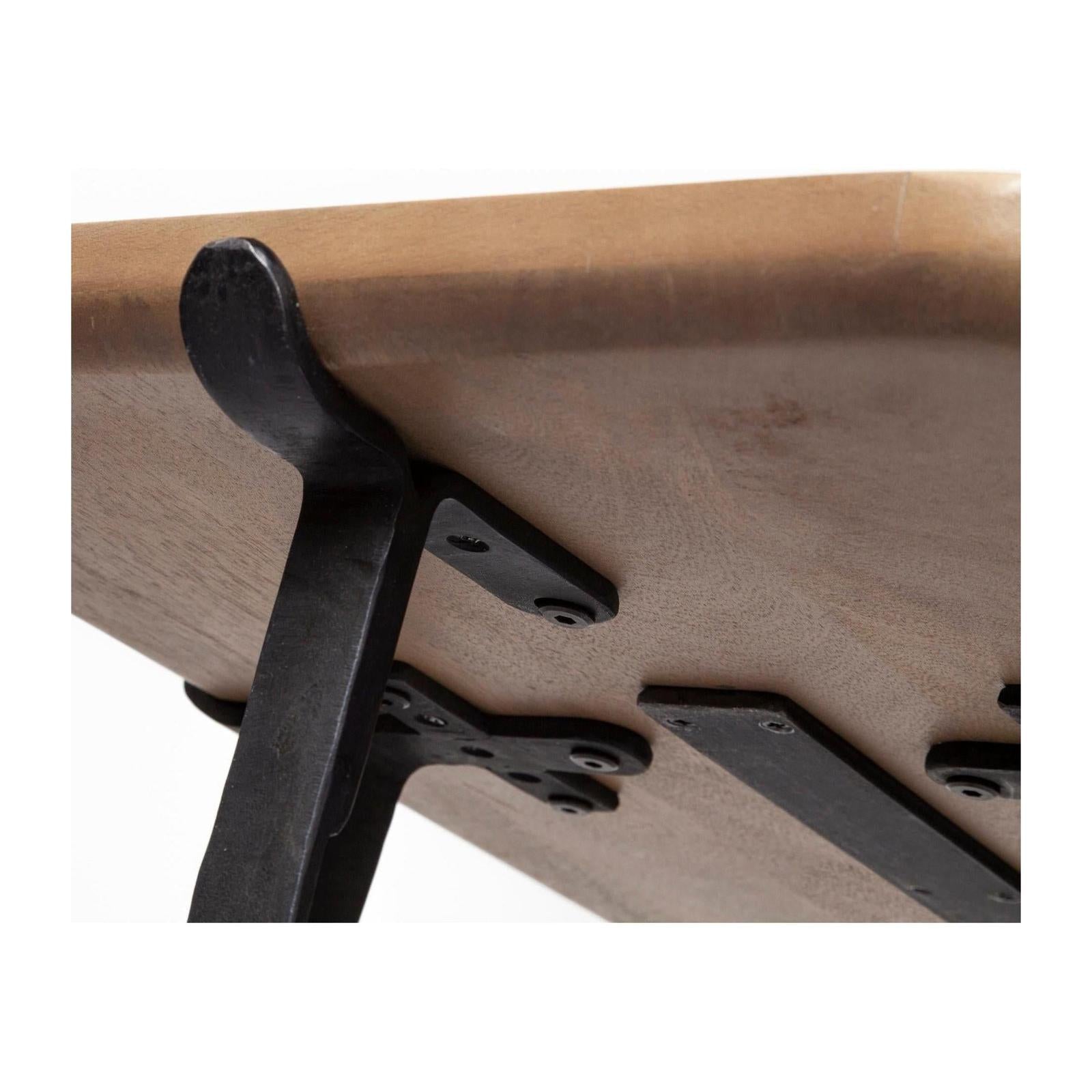 Mercana Helios Rectangular Brown Raised Edge Top Console Table