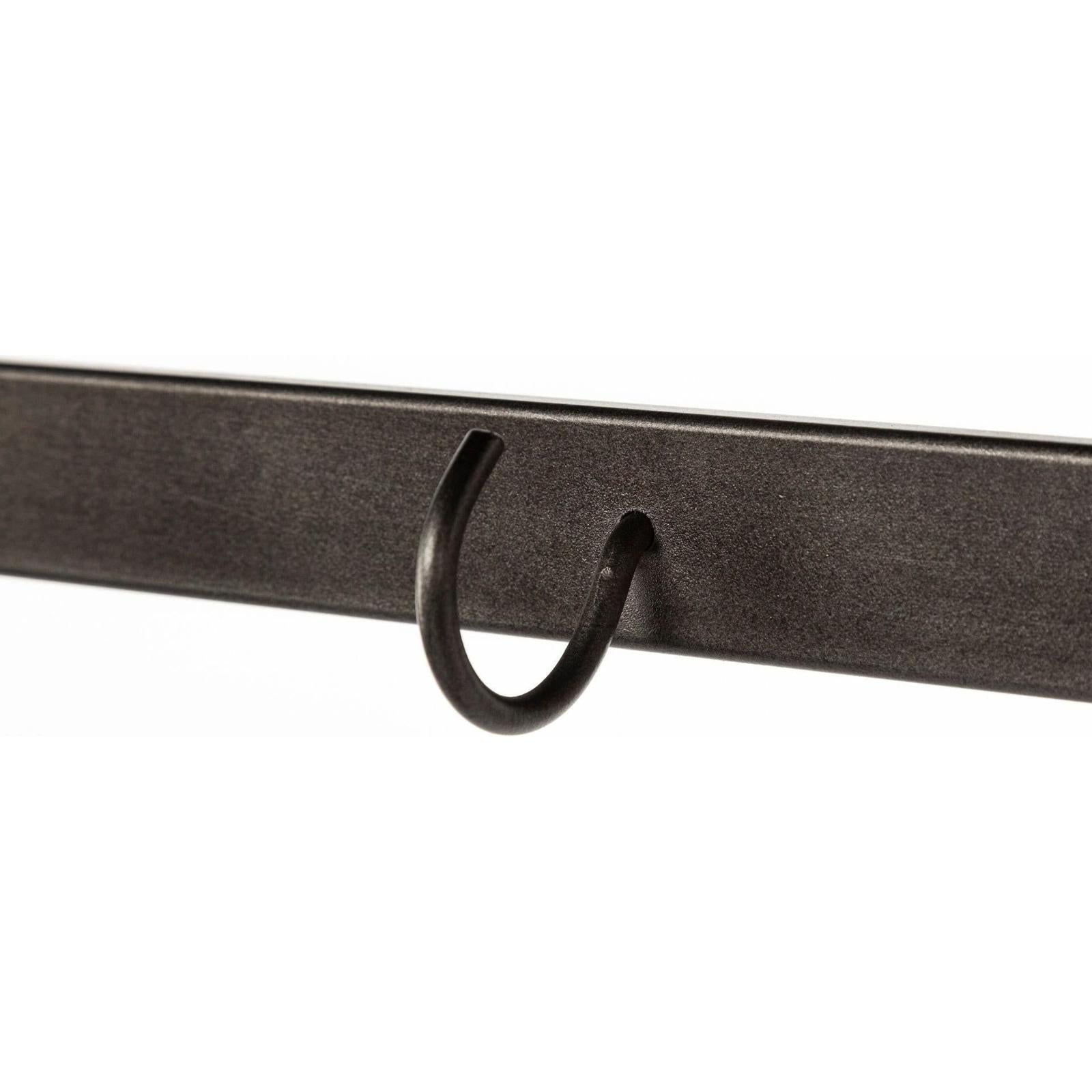 Mercana Carell Black Metal And Wood Shelf Hall Tree Clearance