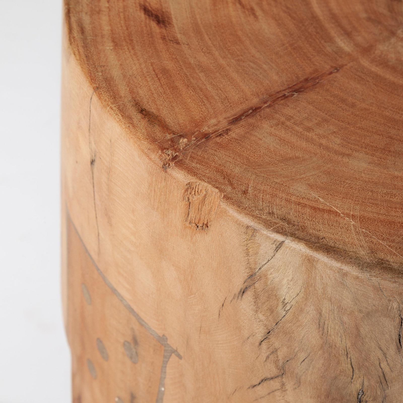 Mercana Asco Rustic Solid Reclaimed Wood Stool